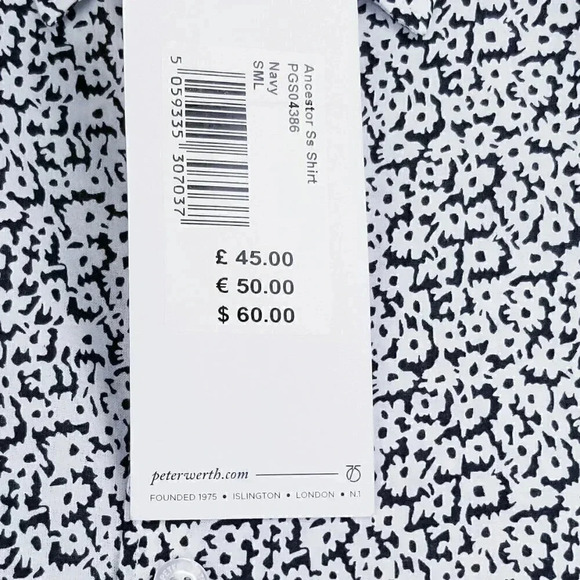 Peter Werth London N 1 Small Button Down Logo Tag - Picture 7 of 10